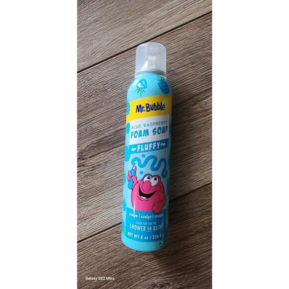 Mr. Bubble Foam Soap BLUE RASPBERRY Makes Great Slime! NEW 8oz - Picture 1 of 2